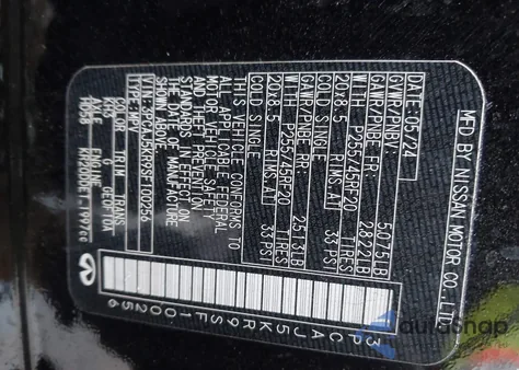 2025 Infiniti Qx55 Essential Awd z USA, uszkodzony, nr VIN 3PCAJ5KR9SF100256